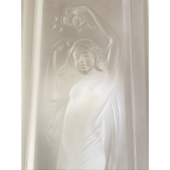 Vintage Tiffin #16265 Art Deco Nude Lady Dancing Glass Torchiere Lamp with Embos - Picture 4 of 8